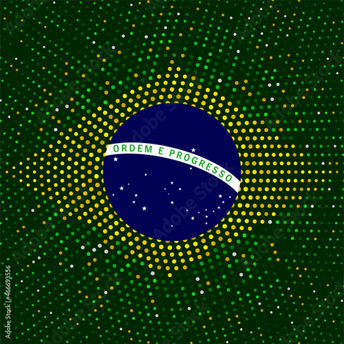 Bright abstract background in Brazilian colors