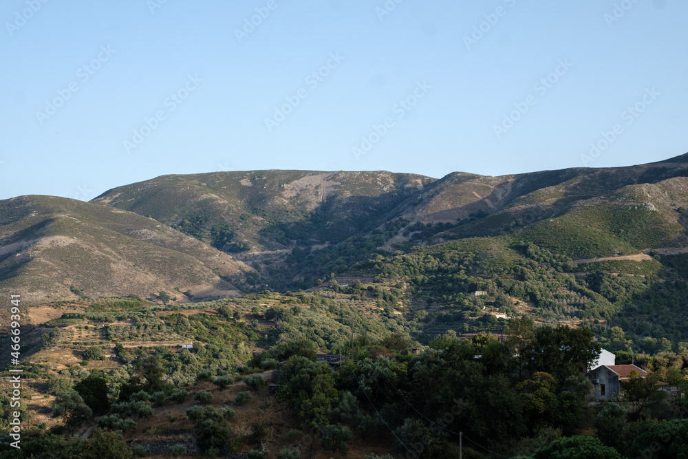 Village into the quiet mountains of Crete