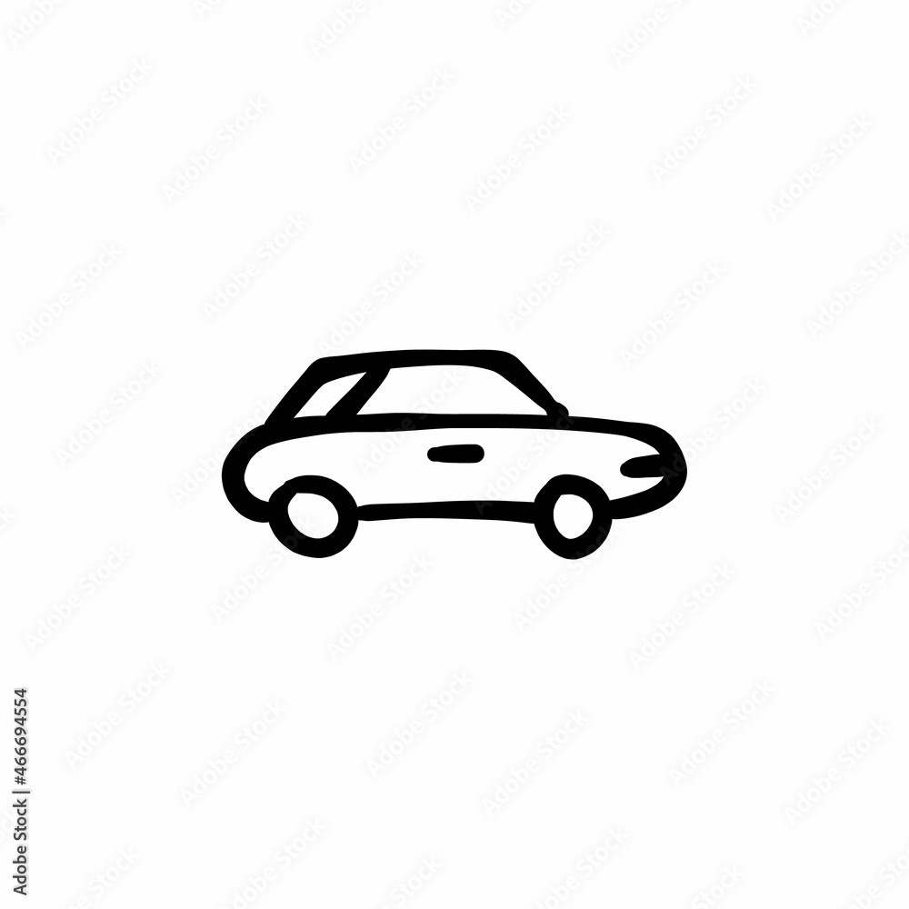 Couple car icon in vector. Logotype - Doodle