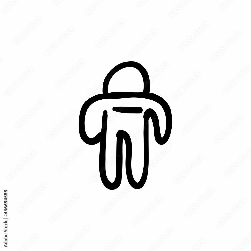 Fototapeta premium Statue icon in vector. Logotype - Doodle