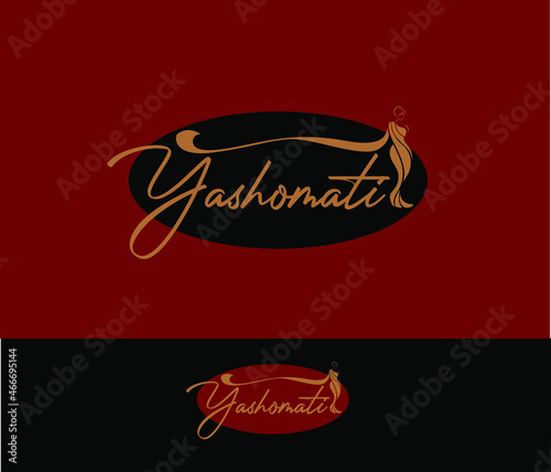 Yashomati Sarees store logo. Yashomati Sarees brand logo vector. photo