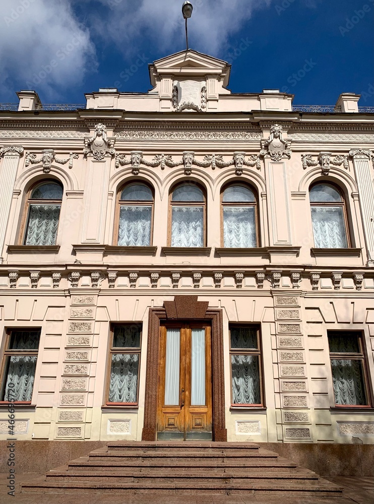 Kyiv, Ukraine - MAY 21, 2021: old historical building in the center of Kyiv.