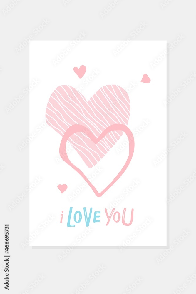 I love you card, lettering with wto hearts. Hand written lettering. Vector phrase and Flat hearts isolated. Valentine's Day or Wedding posters, tshirt print, card, banner, invitation, greeting card. I love you card, lettering with wto hearts. Hand written lettering. Vector phrase and Flat hearts isolated. Valentine's Day or Wedding posters, tshirt print, card, banner, invitation, greeting card.