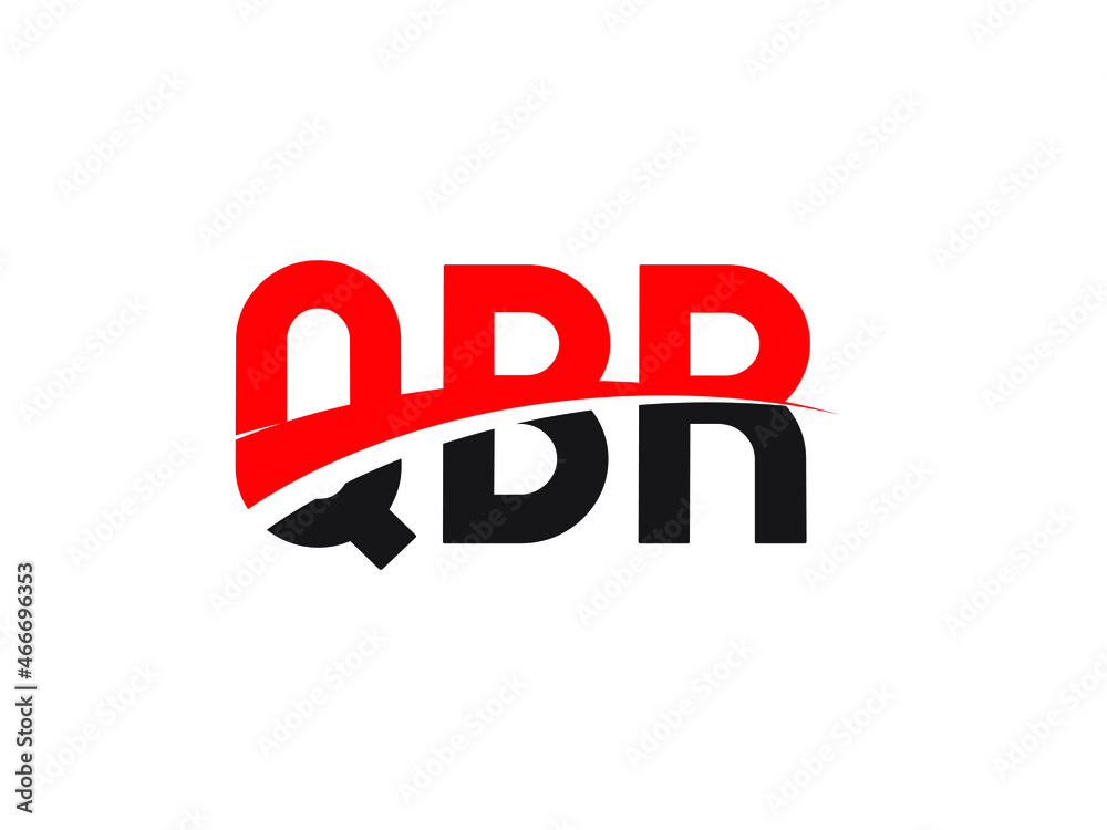 QBR Letter Initial Logo Design Vector Illustration