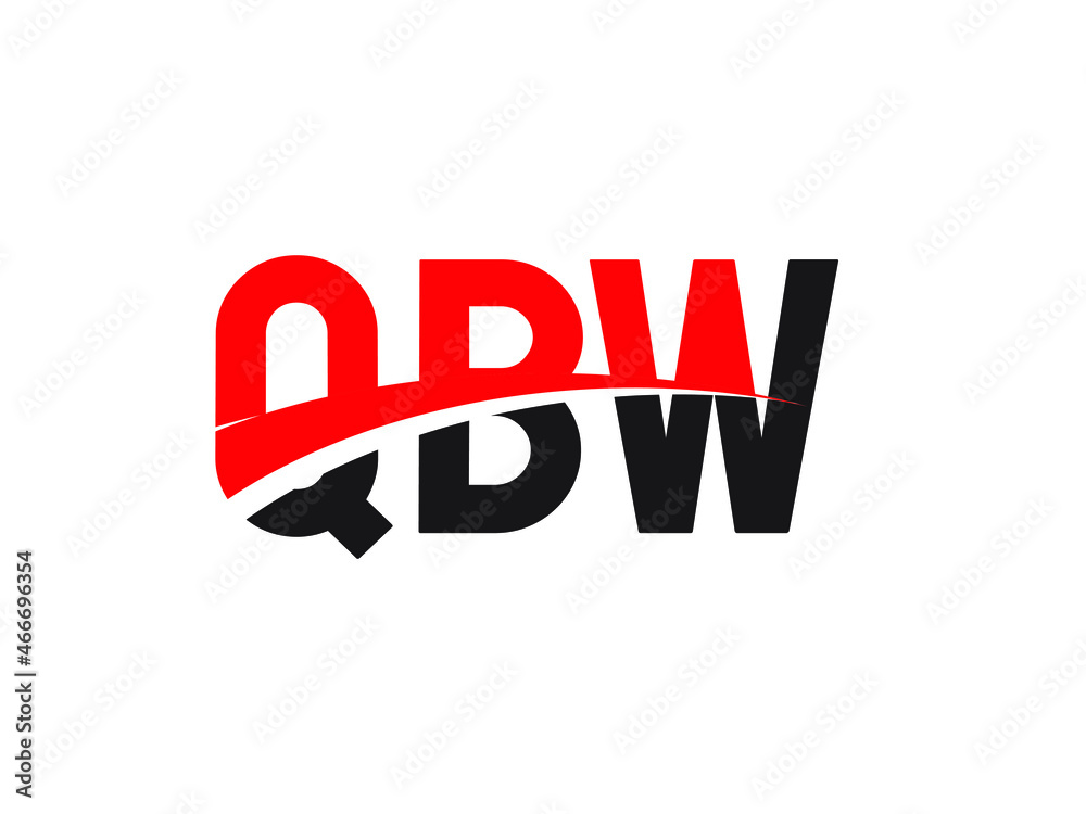 QBW Letter Initial Logo Design Vector Illustration