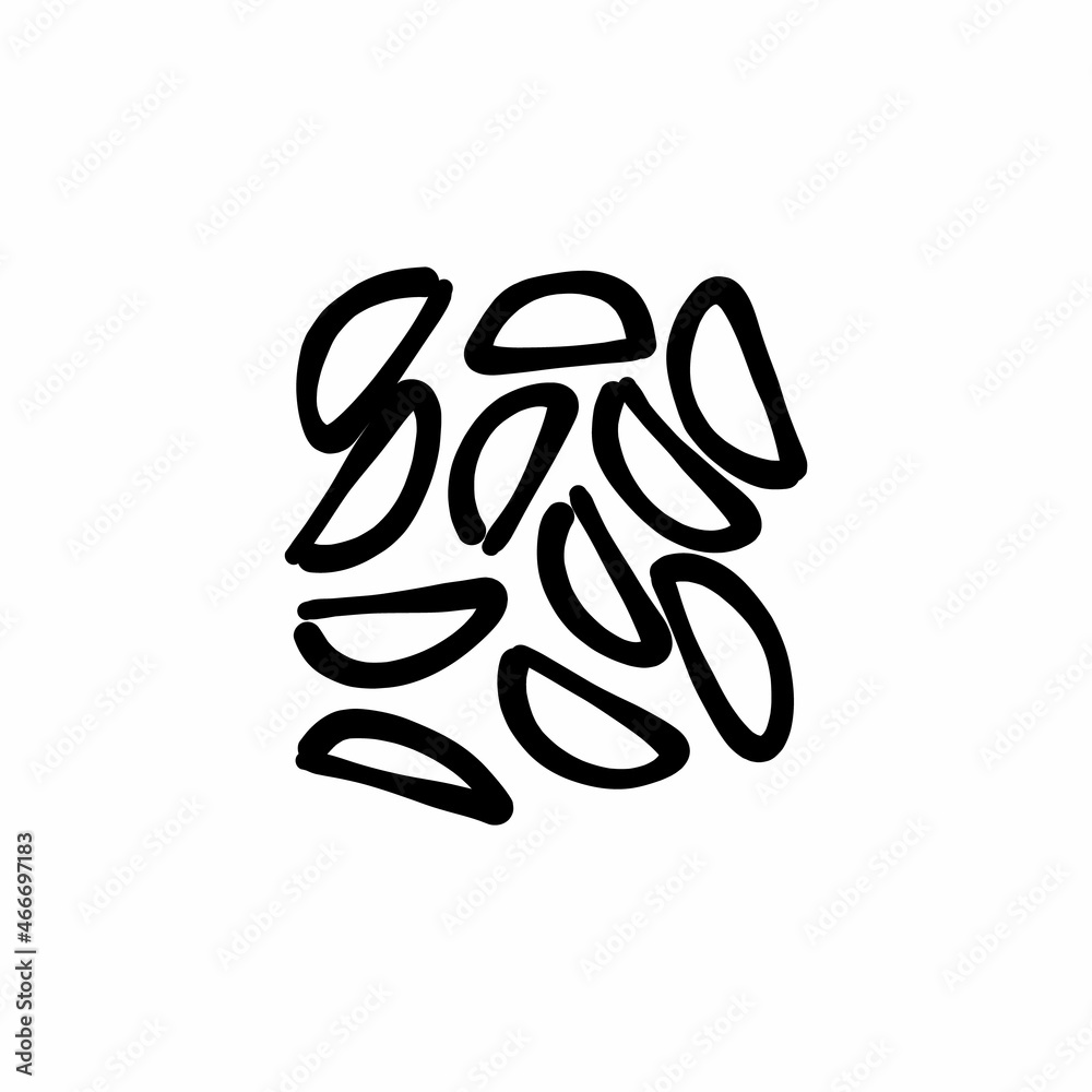 Obraz premium Seeds icon in vector. Logotype - Doodle