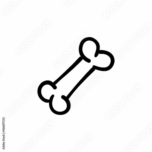 Bone icon in vector. Logotype - Doodle