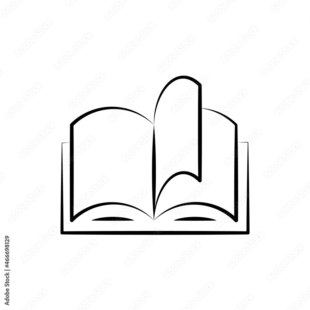 book icon symbol template for graphic and web design collection logo vector illustration