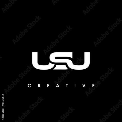 USU Letter Initial Logo Design Template Vector Illustration