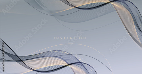 Vector abstract colorful flowing wave lines. Design element for wedding invitation, greeting card