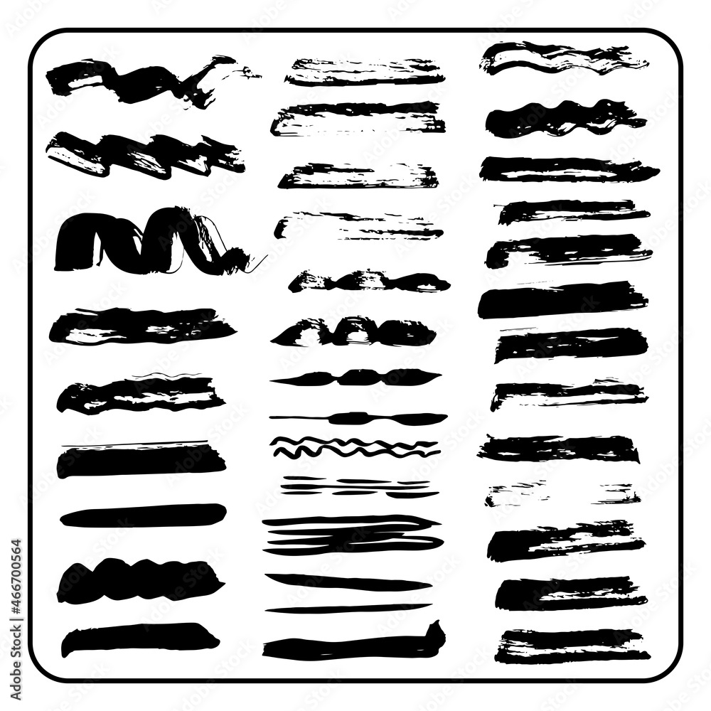 Set of grunge brushes on a white background. Isolate