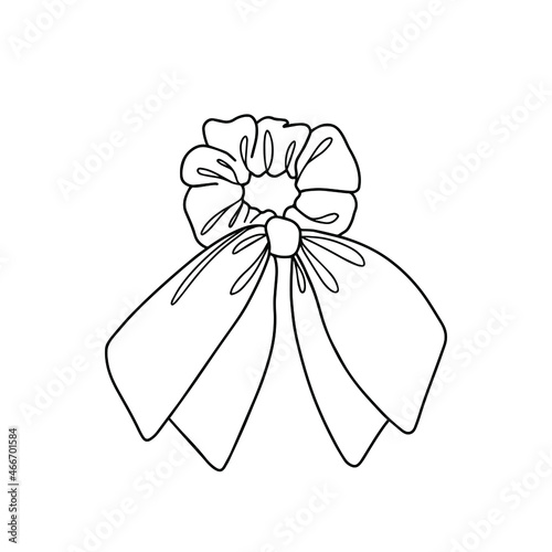 Scrunchies icon in cartoon style