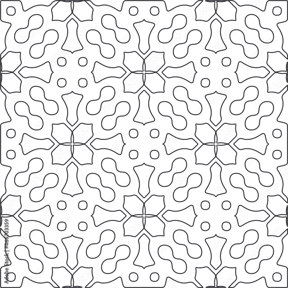 floral pattern background.Repeating geometric pattern from striped elements. Black and white pattern. floral pattern background.Repeating geometric pattern from striped elements. Black and white pattern.