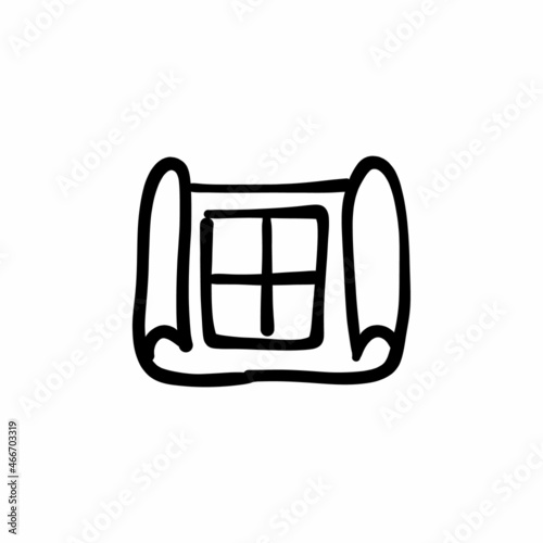 Interior Map icon in vector. Logotype - Doodle