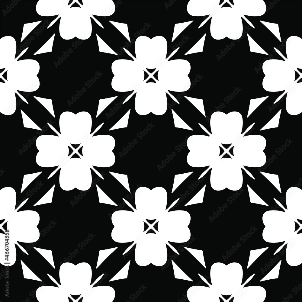 Vector seamless pattern. Modern stylish texture. Composition from regularly repeating geometrical element. Monochrome, simple. Vector illustrations. Black and white pattern. Vector seamless pattern. Modern stylish texture. Composition from regularly repeating geometrical element. Monochrome, simple. Vector illustrations. Black and white pattern.