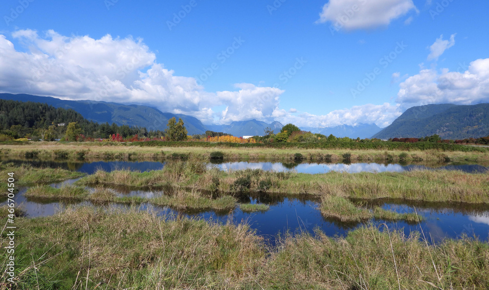 Beautiful sunny day at the mountain valley Beautiful sunny day at the mountain valley