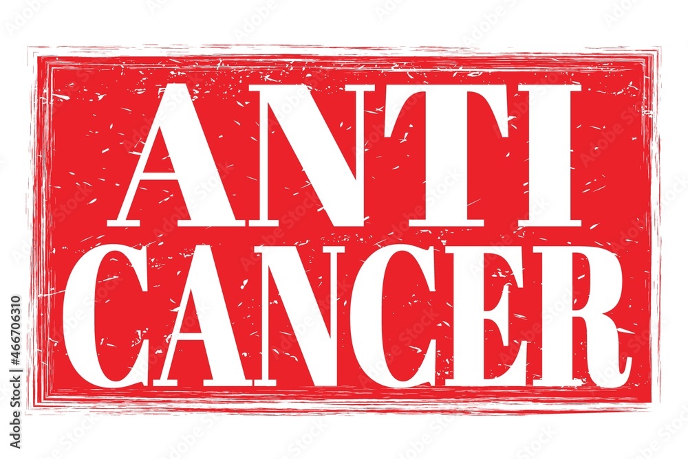 Fototapeta premium ANTI CANCER, words on red grungy stamp sign