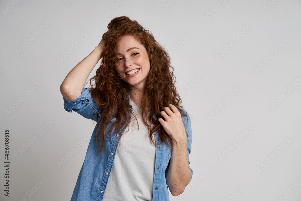 Portrait of beautiful redhead at the studio Portrait of beautiful redhead at the studio
