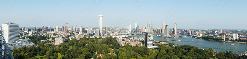 Fototapeta premium Panoramic view from euromast Rotterdam netherlands