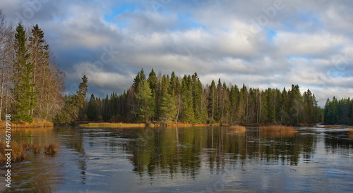 Der Fluss Kiiminkijoki bei Oulo