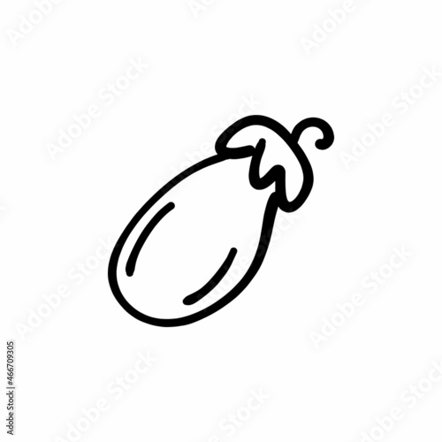 Brinjal icon in vector. Logotype - Doodle
