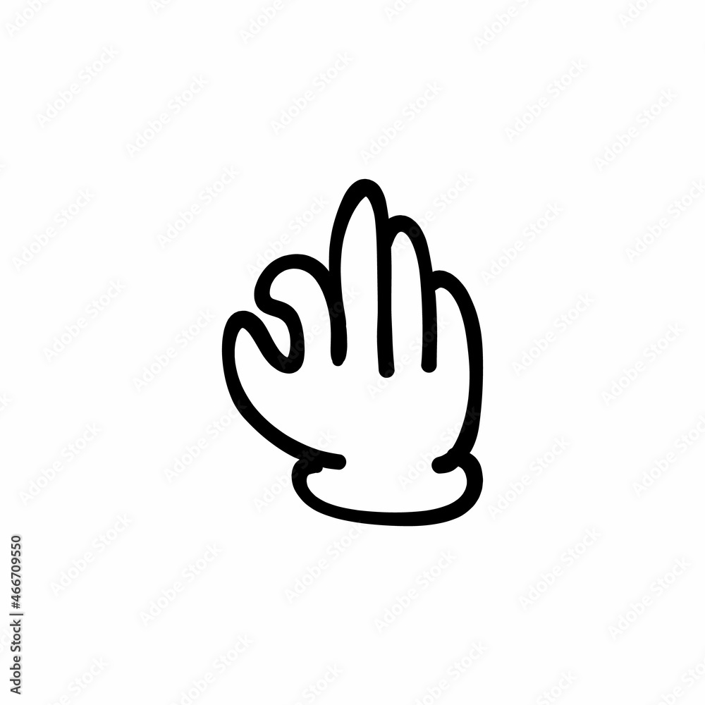 Fototapeta premium Ok hand icon in vector. Logotype - Doodle