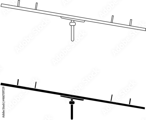 シンプルなシーソーのシルエット