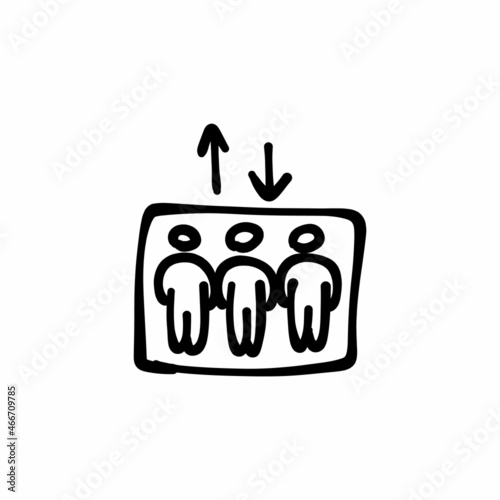Exchange world icon in vector. Logotype - Doodle
