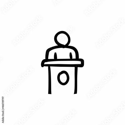 Presentation icon in vector. Logotype - Doodle