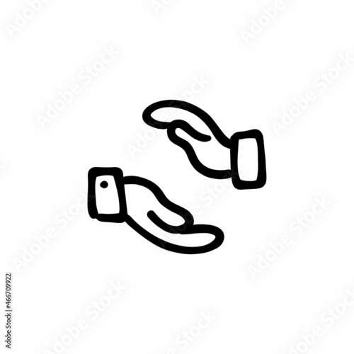 Kindness icon in vector. Logotype - Doodle
