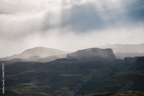 clouds over mountain