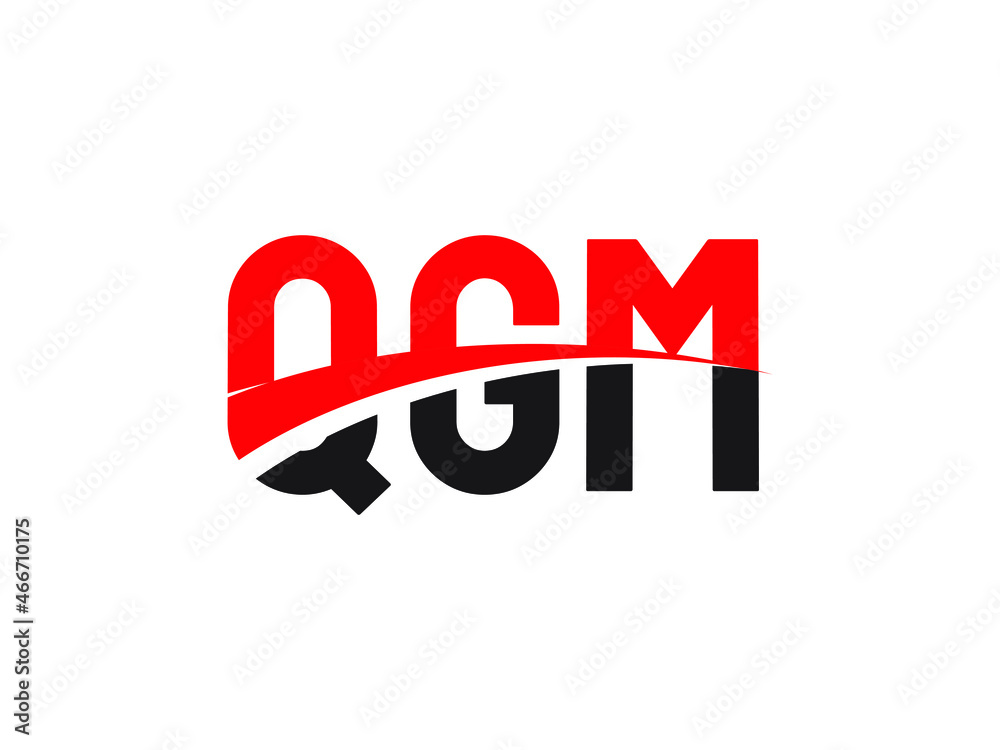 QGM Letter Initial Logo Design Vector Illustration