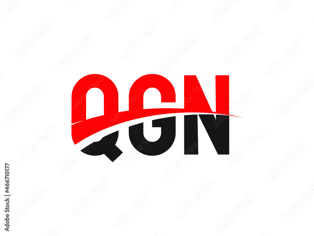 QGN Letter Initial Logo Design Vector Illustration