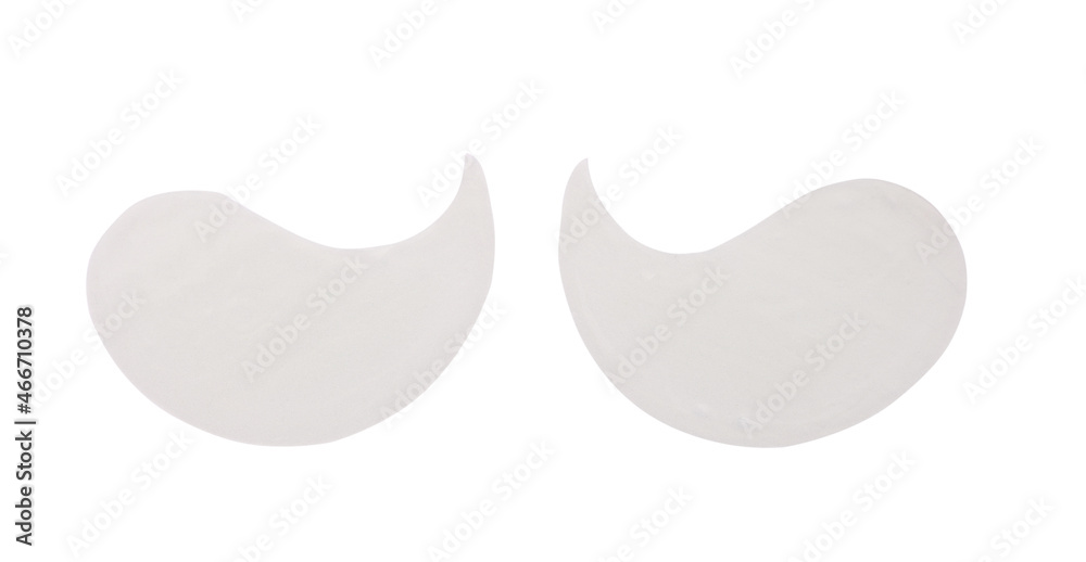 Under eye patches on white background, top view. Cosmetic product Under eye patches on white background, top view. Cosmetic product