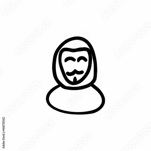 Trader icon in vector. Logotype - Doodle