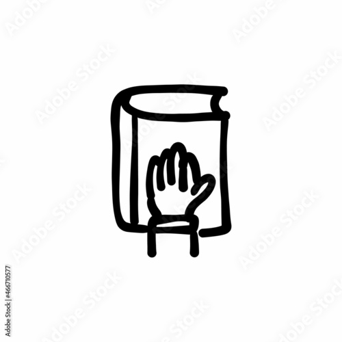 Swear icon in vector. Logotype - Doodle