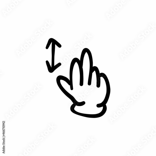 Ups and down icon in vector. Logotype - Doodle