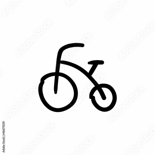 Sport cycle icon in vector. Logotype - Doodle