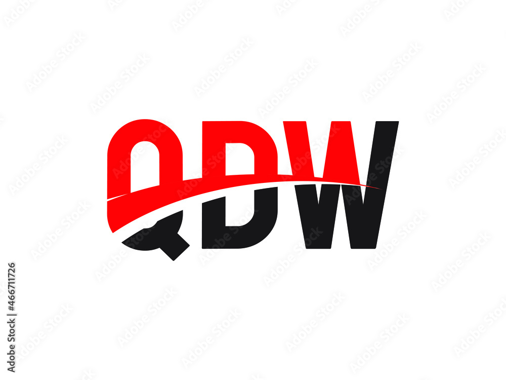 QDW Letter Initial Logo Design Vector Illustration