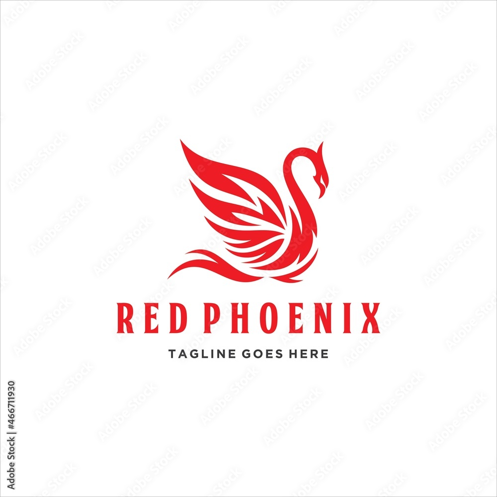 Phoenix Bird Logo Design Vector Image Phoenix Bird Logo Design Vector Image