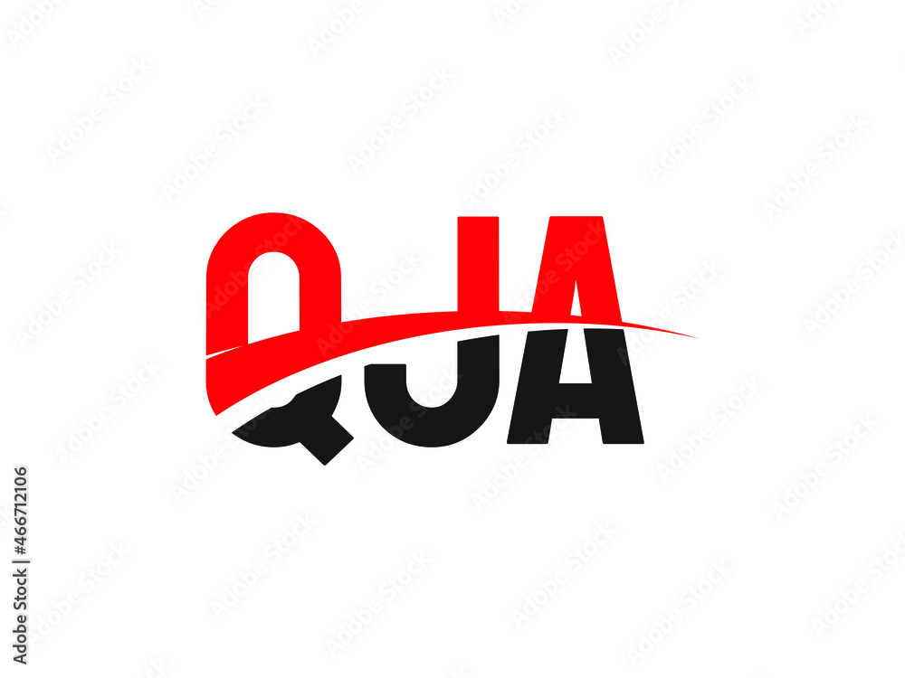 QJA Letter Initial Logo Design Vector Illustration