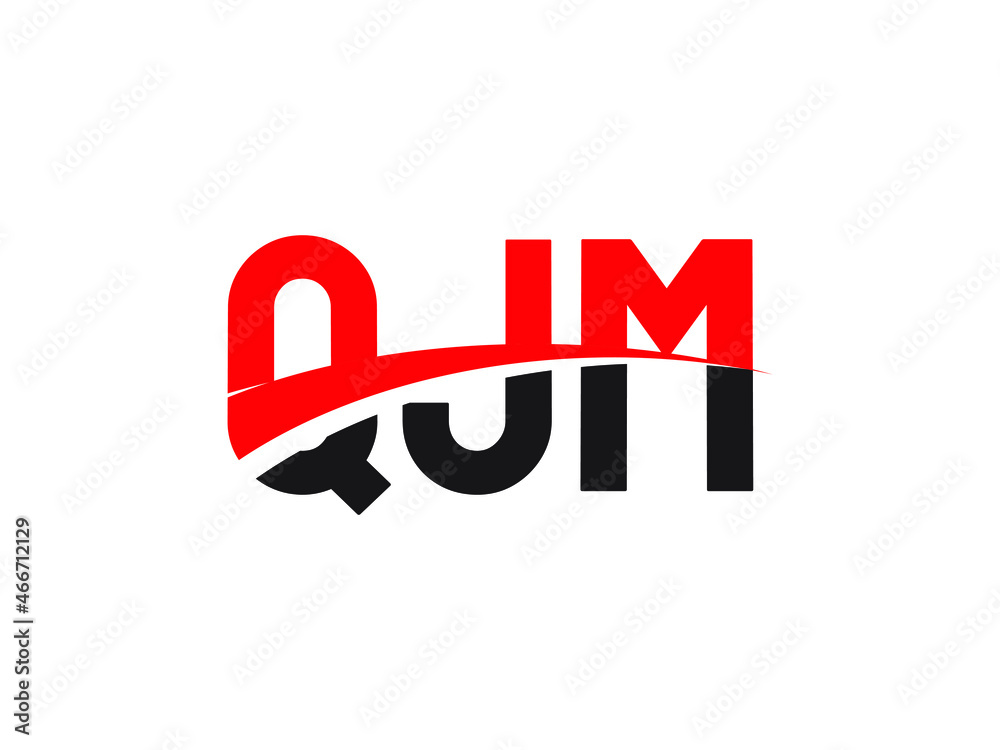 QJM Letter Initial Logo Design Vector Illustration