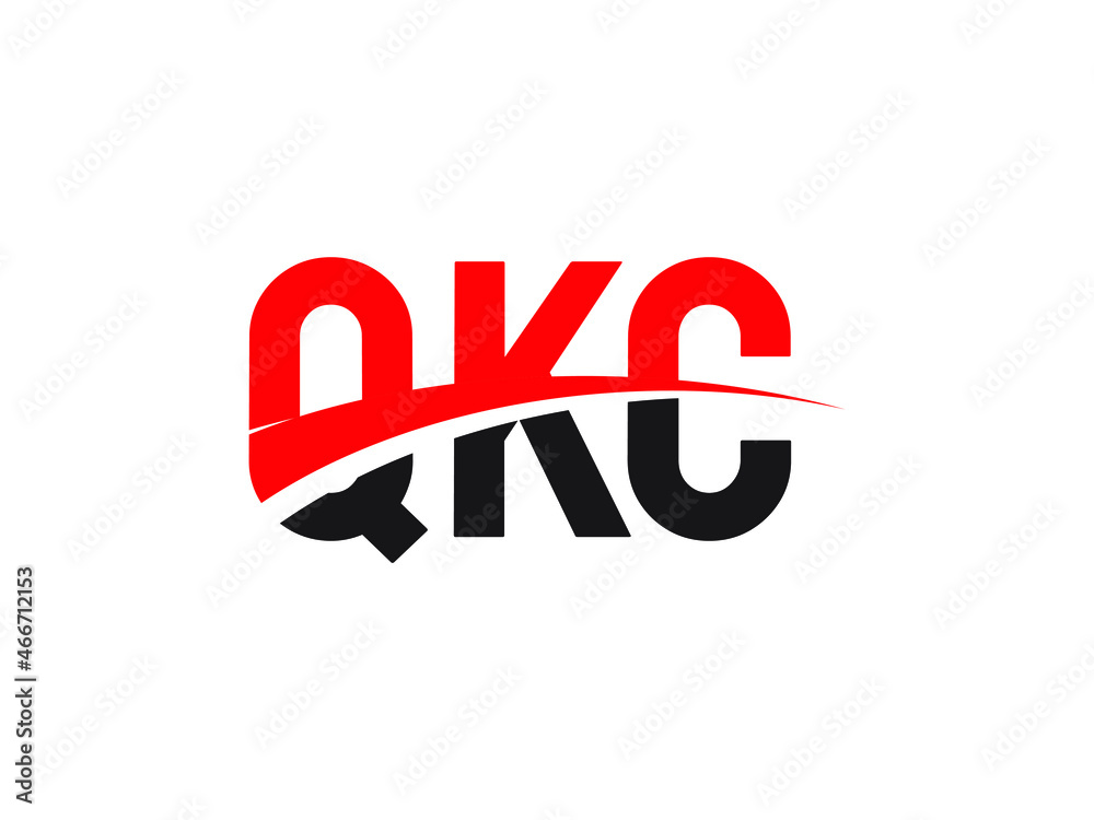 QKC Letter Initial Logo Design Vector Illustration