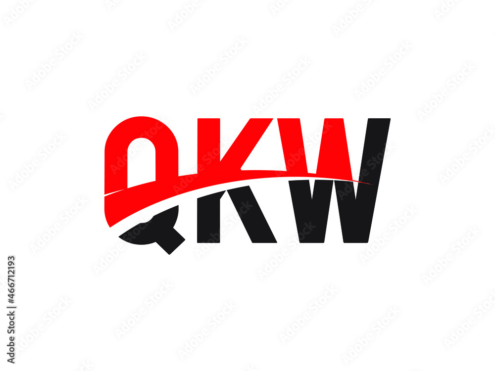 QKW Letter Initial Logo Design Vector Illustration