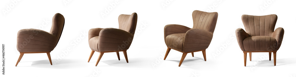 Naklejka premium armchair different angles isolated on a white background .