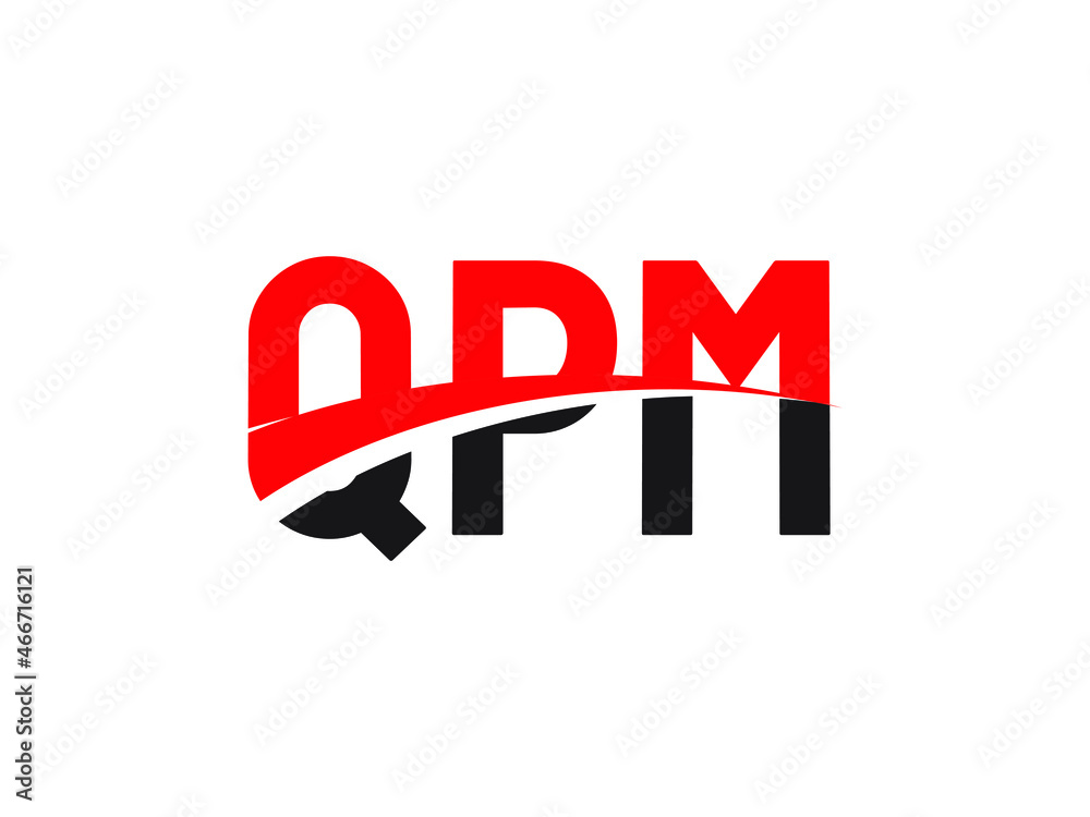 QPM Letter Initial Logo Design Vector Illustration