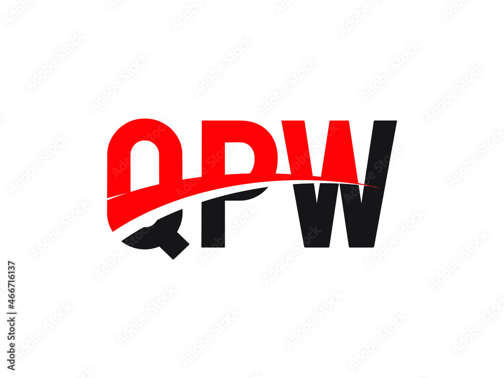 QPW Letter Initial Logo Design Vector Illustration