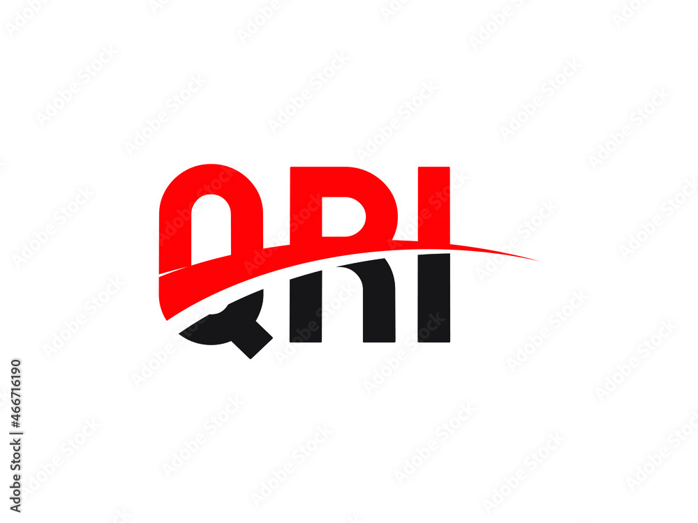QRI Letter Initial Logo Design Vector Illustration