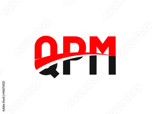 QPM Letter Initial Logo Design Vector Illustration