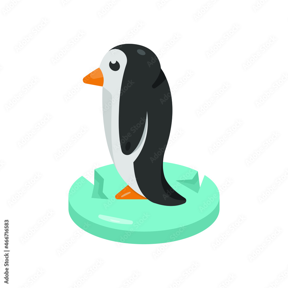 Obraz premium Penguin Flat Illustration